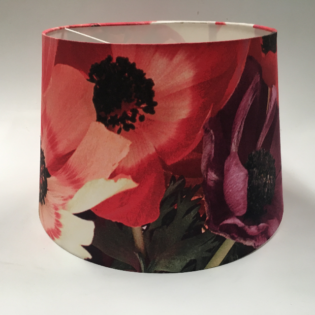 LAMPSHADE, Contemp (Large) - Red Purple Floral  Print
